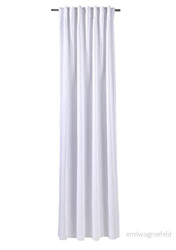 Öljettbandshalsduk Bea 140 x 245 cm vit långsträckt struktur 4047412082312