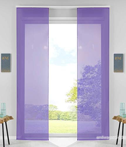 Gardinenbox 85589N2 Uppsättning av 2 skjutgardiner (245 x 60 cm), lila 4041984845412