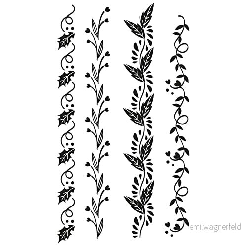 Sizzix Clear Stamps 4PK Organic Borders van Olivia Rose 665976 Hoofdstuk 3 2022 630454280897