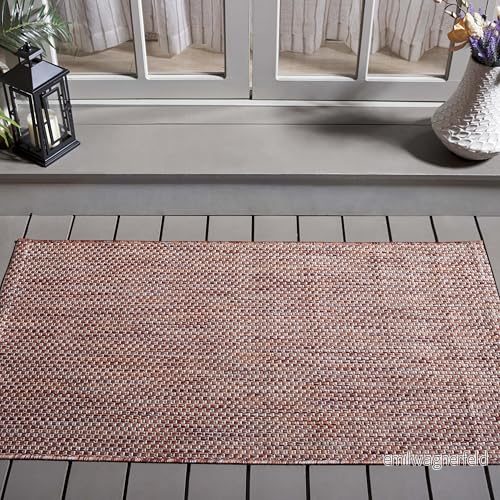 Safavieh Como inomhus/utomhus matta, vävd polypropylenmatta, CY8521 37121 4 P 90 X 150 cm Röd/Beige 889048167056