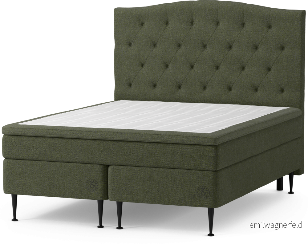 Asperö Comfort Kontinentalsäng, dubbelsäng med bäddmadrass Comfort och sängben zeVdi