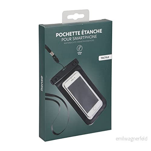 ITENSE vattentät smartphoneficka beröringspåse med 40 cm sladd vattentätt djup: 20 m skyddar dina enheter från vatten färg: Svart Material: Abs + TPU 3219516464474