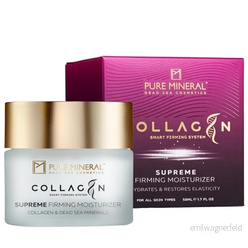 Pure Mineral högsta kollagen uppstramande fuktgivande kräm mineraler döda havet, djup hydrering, uppstramning fri från silikoner, sulfater, parabener 50 ml 7290114972079