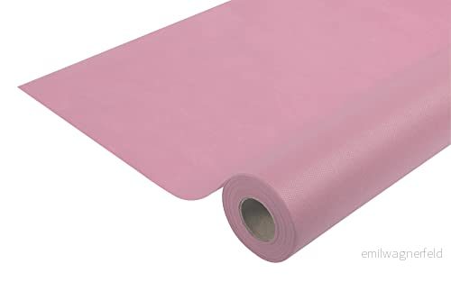 Pronappe Bordsduk R781051I engångsduk av spunbond fleece längd 10 m bredd 1,20 (per rulle) färg puderrosa rivbeständigt, vattenavvisande och avtorkbart material 3281517810512