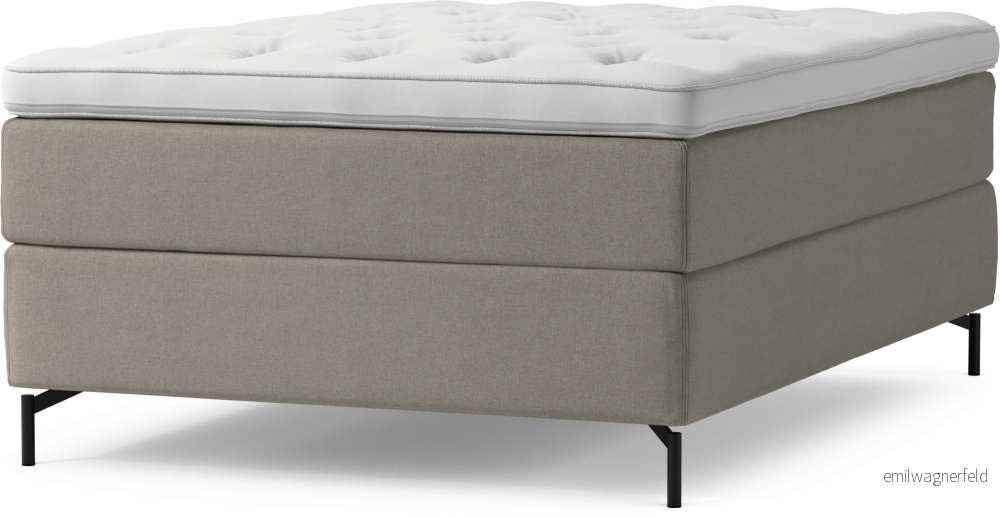 Delux Dream Kontinentalsäng, enkelsäng 140 cm med bäddmadrass och sängben FrxLU