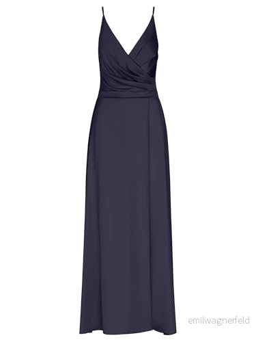 APART Fashion Satin aftonklänning, Midnattblå, 40 4068285326761