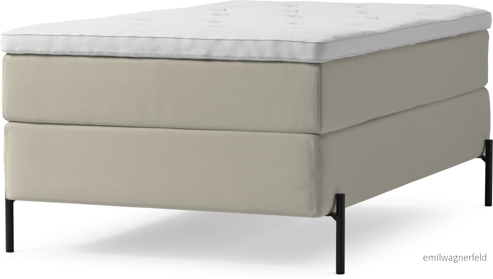 Delux Dream Kontinentalsäng, enkelsäng 120 cm med bäddmadrass och sängben nhlAu