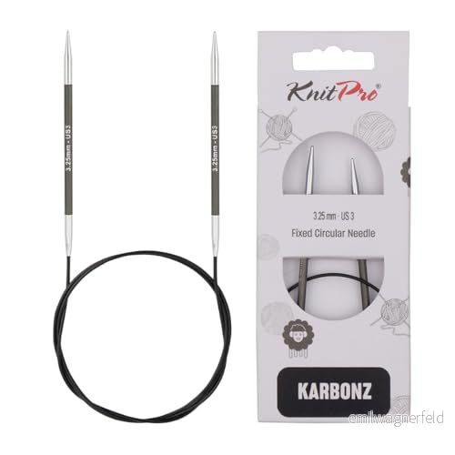 KnitPro Karbonz (40 cm, 3,25 mm) rundstickor 1 enhet 8904086235450