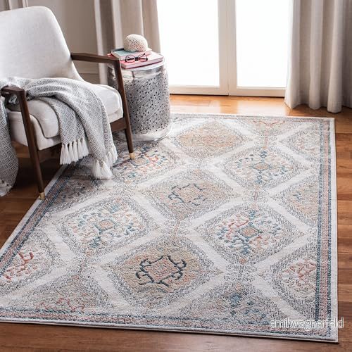 Safavieh Classic Rektangulär matta, Flätad, Oregon Collection, ORE885, Grå/Vit Elfenben, 122 x 183 cm 889048809178