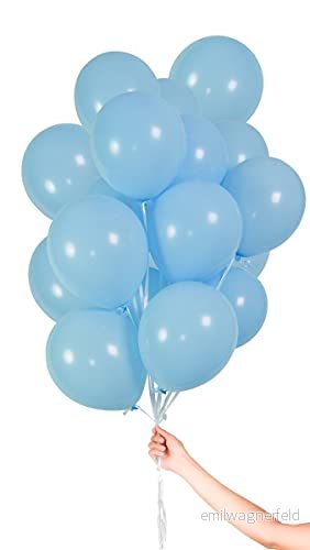 Folat Ljusblå Ballonger Med Band 23 cm 30 Stycken 8714572193894
