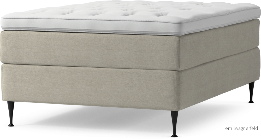 Delux Dream Kontinentalsäng, enkelsäng 140 cm med bäddmadrass och sängben F68TH