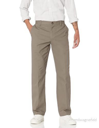 Amazon Essentials Kinasbyxor utan klämma klassisk skärning för män, taupe, 33W/29L 4893966193680