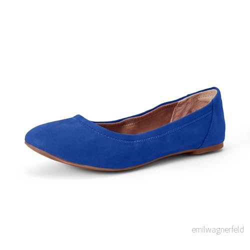 Amazon Essentials kvinnors Belice Slip On Ballet platt, mörkblå, 38.5 EU Bred 840809191710
