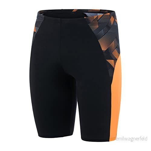 Speedo Herr ECO Endurance+ Splits Jamer, Svart/Papaya Punch/USA Träkol, 28 5053744744490