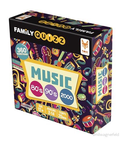 Topi Games Family Quizz musik år 80 och 90 samhällsspel FAM MIMU 799001 3760089891124