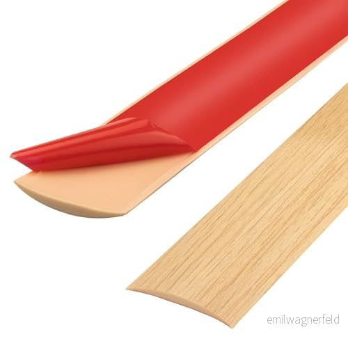 100 cm PVC tröskellist golvövergångsremsor, laminerade golvbeläggningsremsor, självhäftande golvdörr skiljeremsa (100 ek, 4 cm) 793101793673