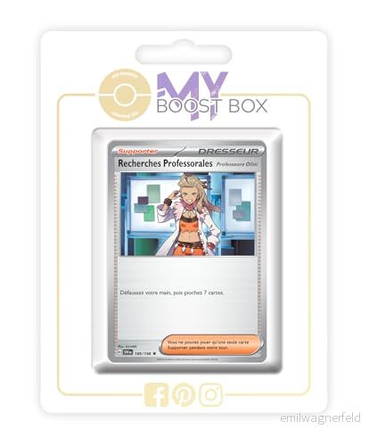 Recherches Professorales (Professeure Olim) (Professor’s Research (Professor Sada)) 189/198 Holo or Reverse (random) Myboost X Écarlate et Violet 01 Box med 10 franska Pokémon kort 3701604902499