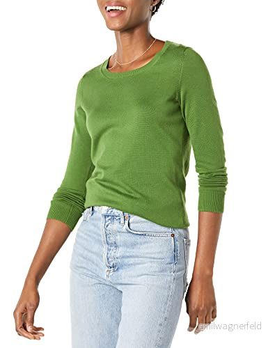 Amazon Essentials långärmad lätt tröja med rund hals (finns i plusstorlek), grön, XX Large 195111562056