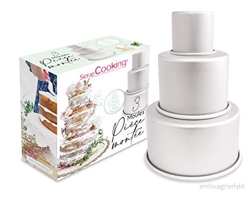 ScrapCooking 3 aluminiumformar monterad del för bröllopstårta kakdesign 1899 3700392418991