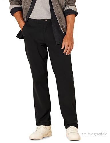 Amazon Essentials herr klassisk passform vardaglig stretch chinos byxa, svart, 30 W x 28 L 191770591031