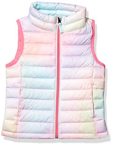 Amazon Essentials Lättviktig vattentålig packbar pufferväst, rosa Ombre, X Small 194223260294