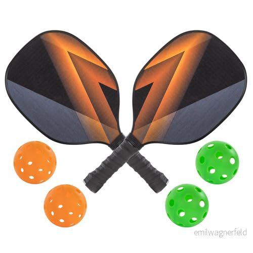 Idena Pickleball set med 2 paddleklubbor, inomhusbollar och utomhusbollar, inklusive förvaringsnät 4064997402526