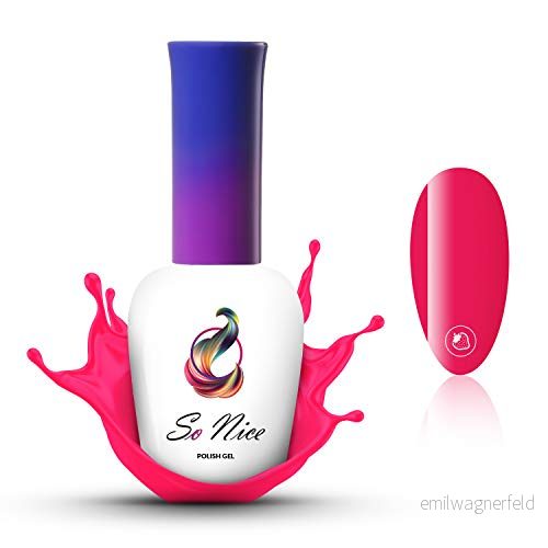 So Nice Gellack UV LED, koralin, neonrosa, 8 ml 5907766610434