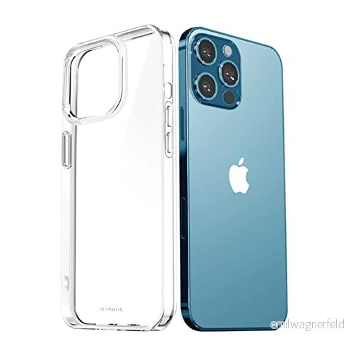 i Paint 222001 Cover Skyddsfodral för iPhone 13 Pro med PC baksida styv Transparent och kanter TPU Stötsäker Clear Frame Case 8059304581540