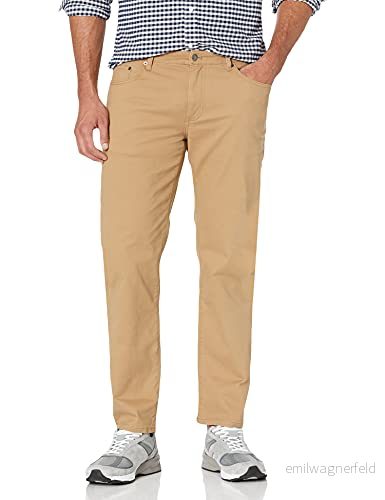Amazon Essentials Herr rak passform 5 ficka stretch twillbyxor, mörk kaki brun, 32 B x L 193548638511