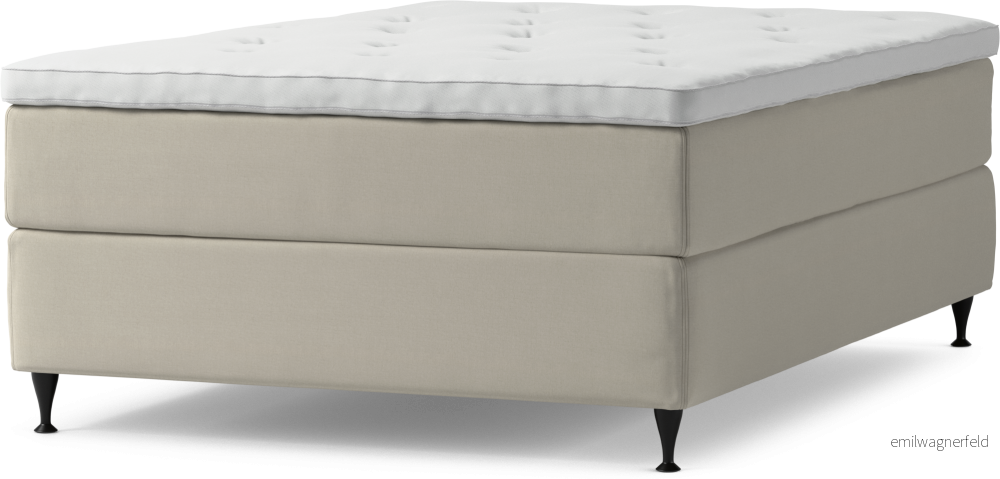 Delux Dream Kontinentalsäng, enkelsäng 140 cm med bäddmadrass och sängben RUxXi