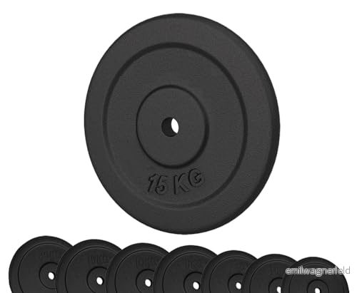 G5 HT SPORT Gjutjärnsskivor Ø 25 mm för gym och hemmagym 0,5 till 20 kg hantlar skivstänger (1 x 15 kg).. 9501635399770