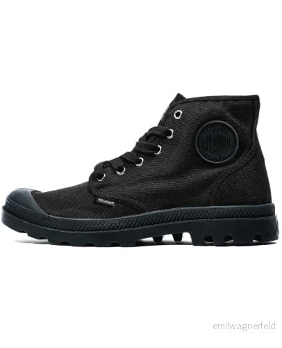 Palladium Pampa Hi Boot - Vegan Kanvas Snörning - Svart - 41.5 EU 845946016261