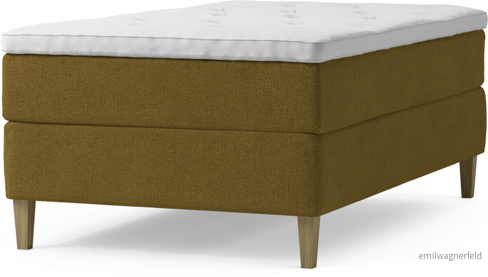 Delux Dream Kontinentalsäng, enkelsäng 120 cm med bäddmadrass och sängben IJsdy