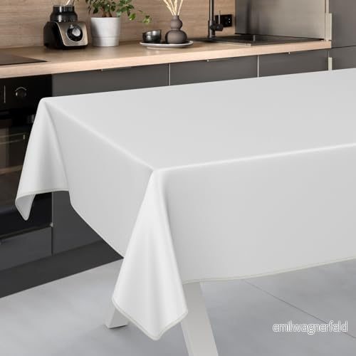 vaxduk bordsduk tvättbar trädgårdsduk utomhus inomhus 100 x 140 cm med fåll vit 4059064919960