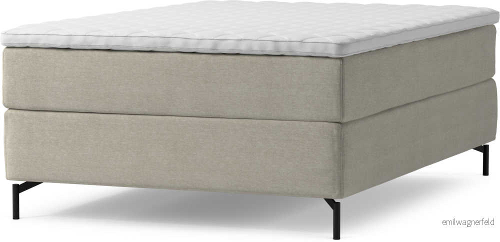 Delux Dream Kontinentalsäng, enkelsäng 140 cm med bäddmadrass och sängben G4Nr8