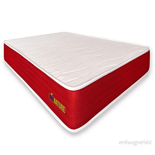Matnature EcoNature Antibakteriell madrass High Resilience Comfort Hög densitet Vändbar vinter sommar Anti kvalster (90 x 180 cm) 8437020849388