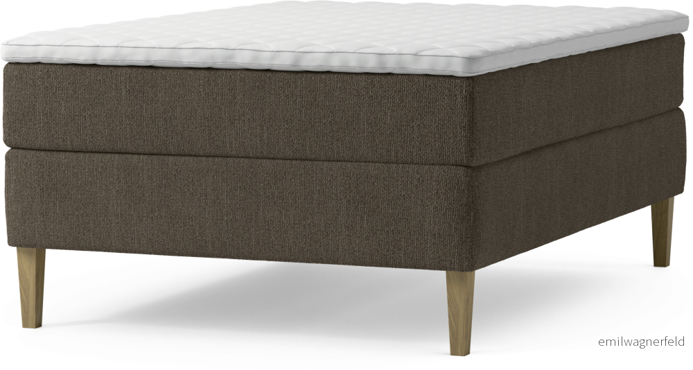 Delux Dream Kontinentalsäng, enkelsäng 140 cm med bäddmadrass och sängben NFfwK