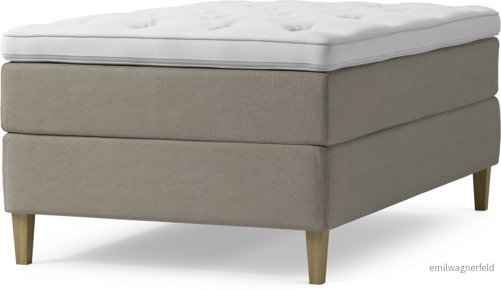 Delux Dream Kontinentalsäng, enkelsäng 120 cm med bäddmadrass och sängben dvhEC