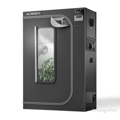 AC Infinity CLOUDLAB 642, Advance Grow tält 4 x 2, tjockaste 2,5 cm stolpar, 2000D Mylar duk, laboratorietestad högsta reflektivitet, största blixtlåsfönstret, kontrollmonteringsplatta, 48 tum 24 819137021549