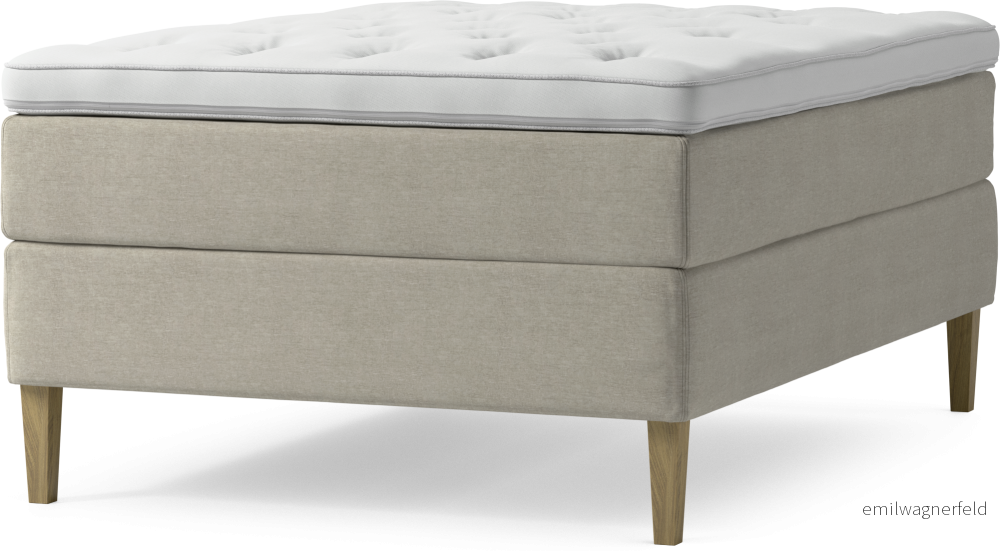 Delux Dream Kontinentalsäng, enkelsäng 140 cm med bäddmadrass och sängben f23wo