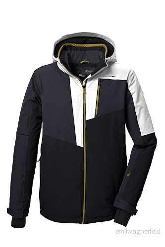 killtec Skidjacka för män med dragkedja och snöfall KSW 76 MN SKI JCKT, cloud grey, L, 41964 000 4066224571388