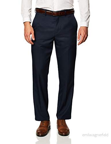 Amazon Essentials herr klassisk passform expanderbar midja platt framsida klänningsbyxa, marinblå, 42 B x 30 L 195111842325