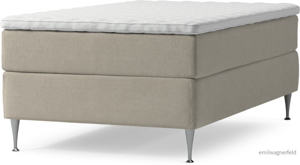 Delux Dream Kontinentalsäng, enkelsäng 120 cm med bäddmadrass och sängben dx802