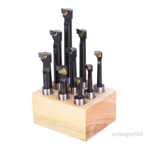9 st borrstångsset, 12 mm F1 typ snabbstål CNC svarv verktyg som håller med bas, borrstänger vridverktyg, hållbar och lång livslängd 8991085529888