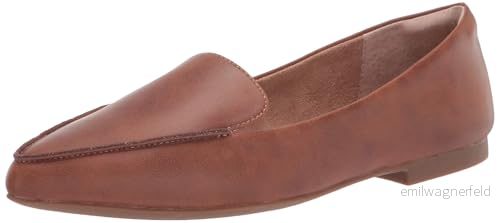 Amazon Essentials Loafer för kvinnor, platt, kastanjebrunt fuskläder, 36 EU 840809195985