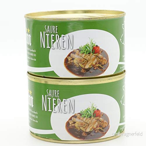 2 x konserverade diem 400 g sura njurar från landsvin klassisk balsamicosås 240 tärnade per konserverad hållbar 4260205142561