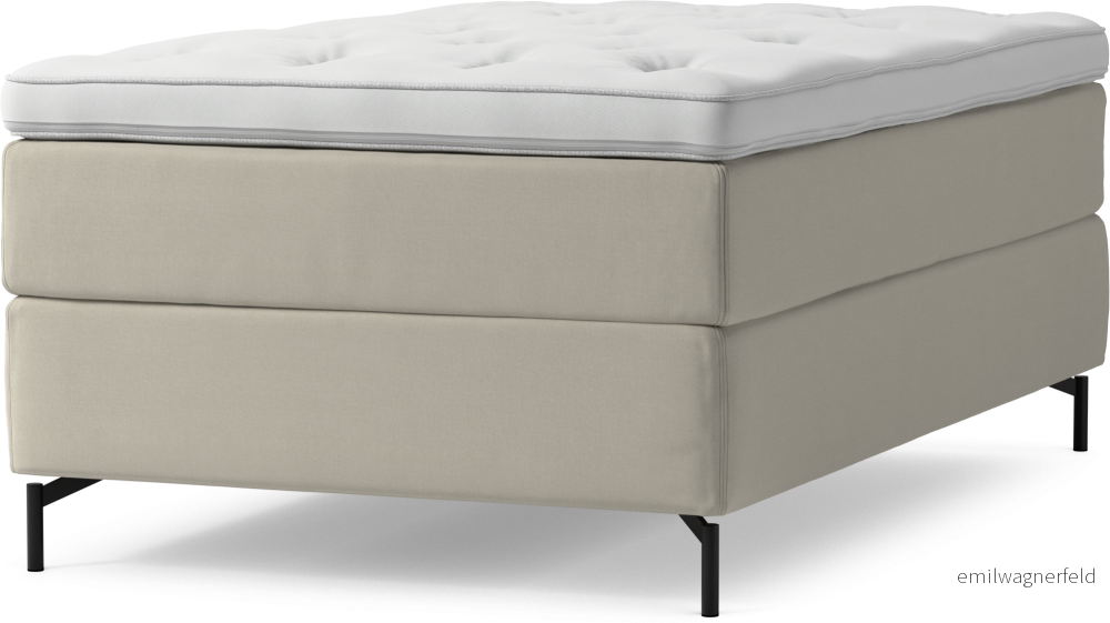 Delux Dream Kontinentalsäng, enkelsäng 120 cm med bäddmadrass och sängben ZTCeb