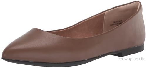Amazon Essentials dam spetsig tå balett platt, choklad, 44.5 EU Bred 196433168209