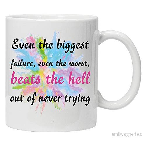 Även de största misslyckandena nyhet 11 oz högkvalitativ gåva dryckesmugg och presentbox set te kaffe för kontor arbete hem 5051134523724