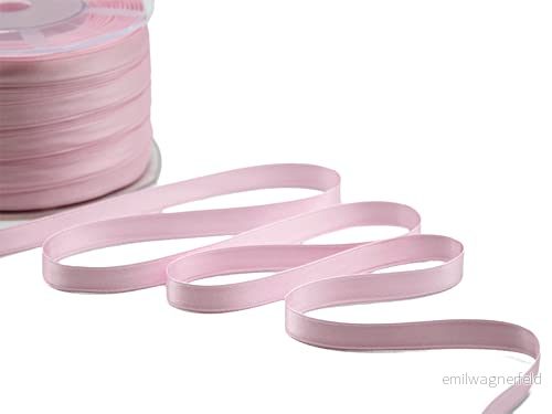 Furlanis Dubbelsidigt satinband, Italienskt tyg Baby rosa, 10 mm x 100 m 8027335001986